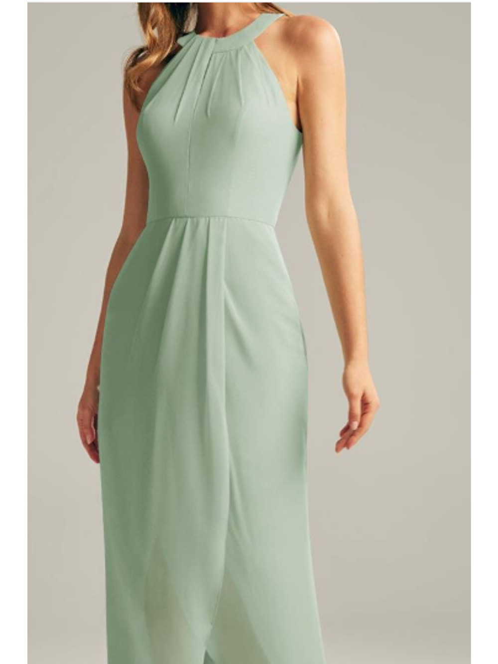 AW BRIDAL 8 M sage green Raja tulip bridesmaid formal party midi dress NEW 0B4